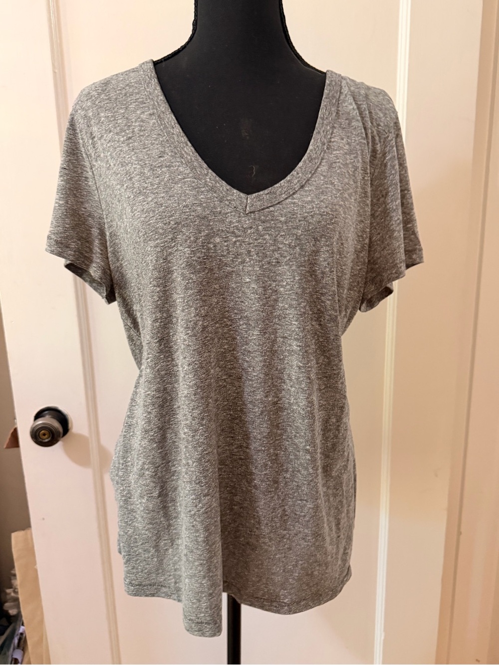 Classic Women's Gray V-Neck Tee from Target